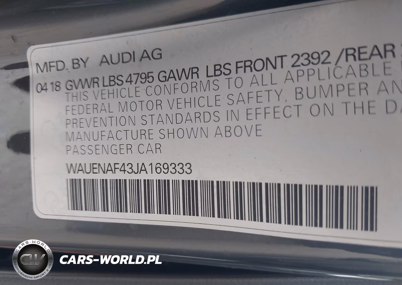 2018 Audi A4 2.0T Premium-2.0T Tech Premium VIN:WAUENAF43JA169333 - 9