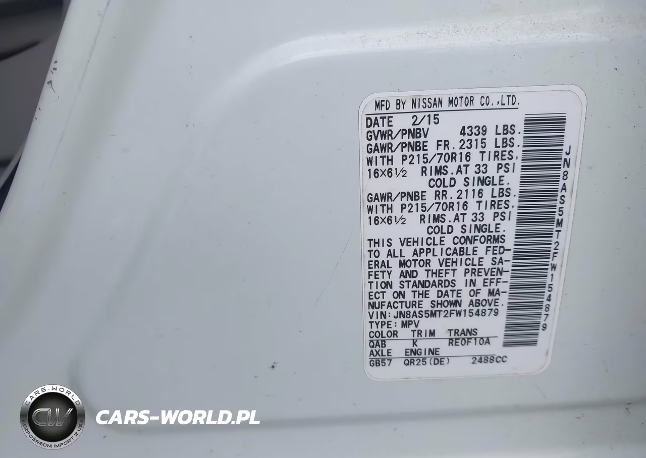 2015 Nissan Rogue Select S VIN:JN8AS5MT2FW154879 - 9