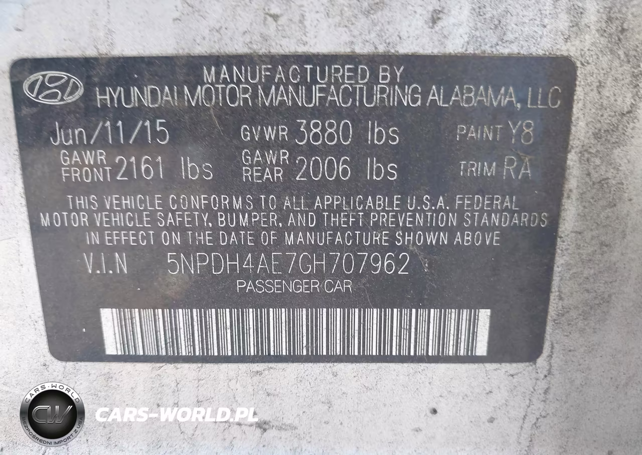 2016 Hyundai Elantra Se VIN:5NPDH4AE7GH707962 - 9