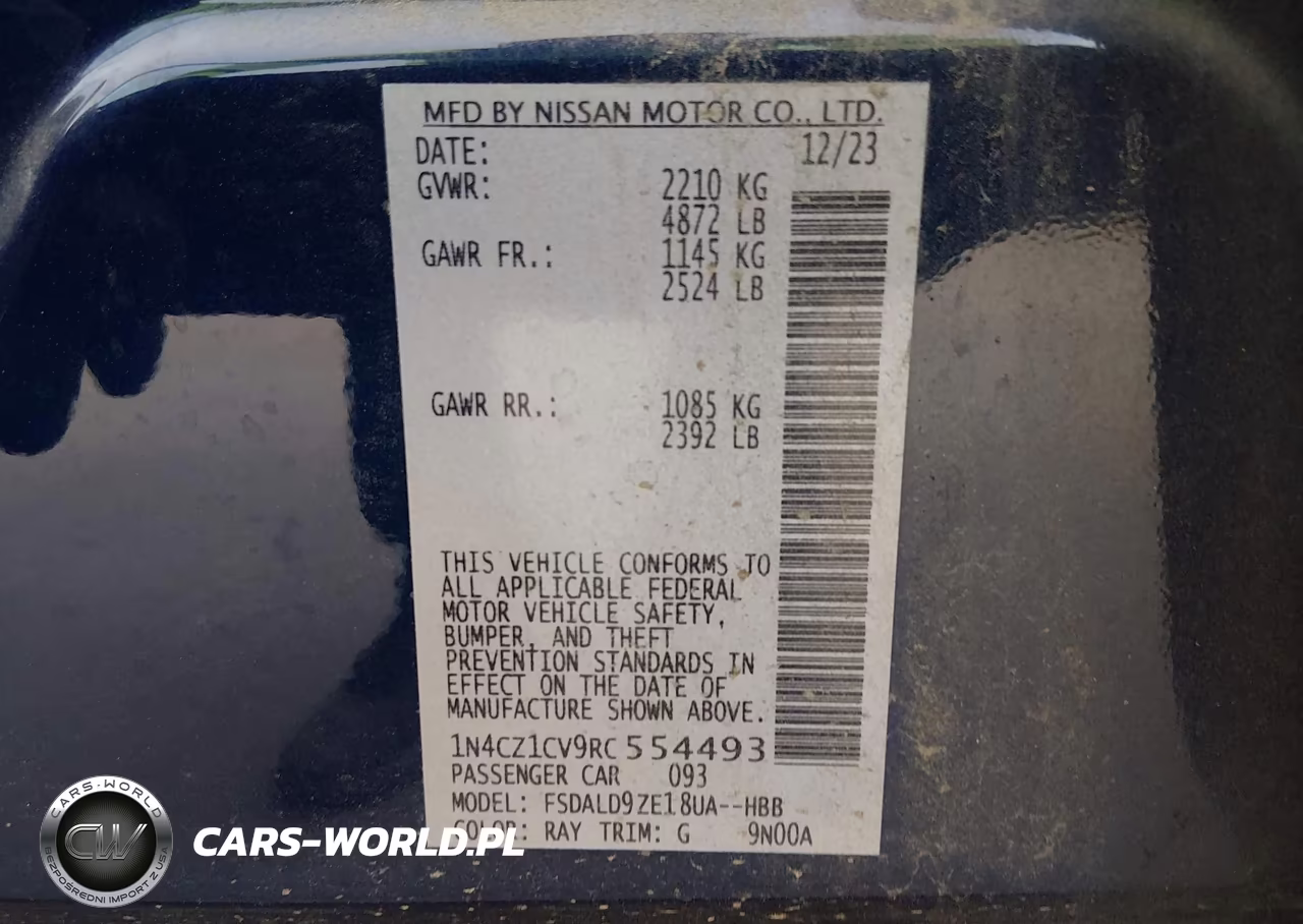 2024 Nissan Leaf Sv Plus VIN:1N4CZ1CV9RC554493 - 9