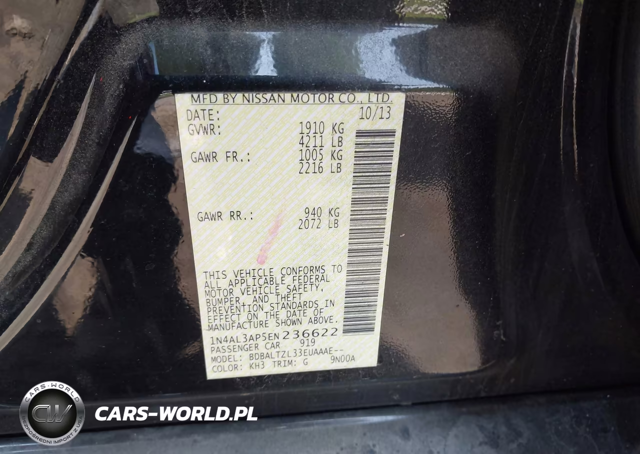 2014 Nissan Altima 2.5 Sv VIN:1N4AL3AP5EN236622 - 9