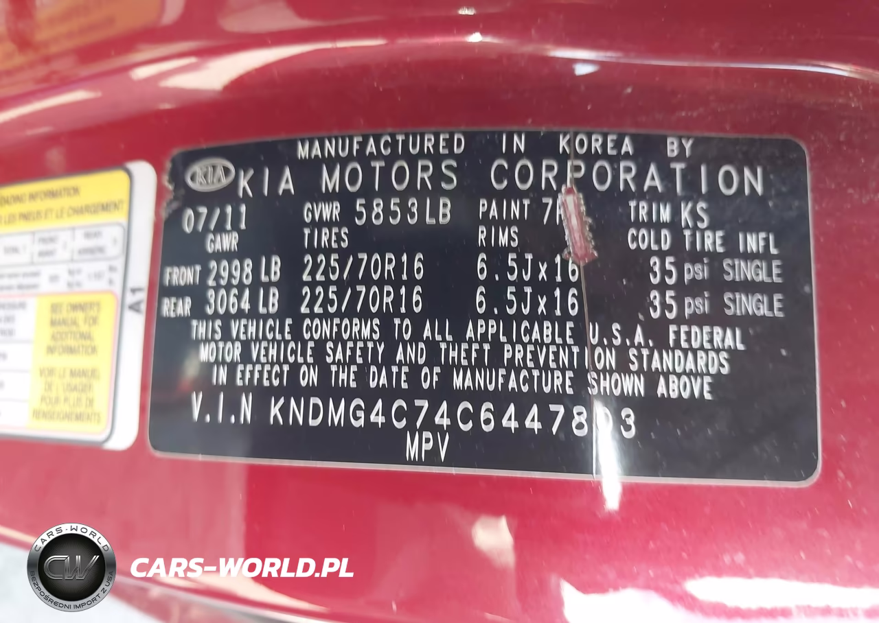 2012 Kia Sedona Lx VIN:KNDMG4C74C6447803 - 9