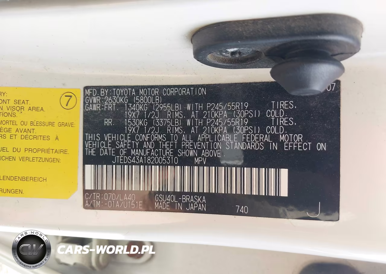 2008 Toyota Highlander Sport VIN:JTEDS43A182005310 - 9