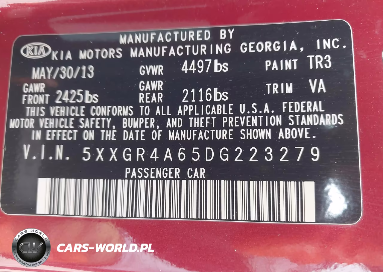 2013 Kia Optima Sx VIN:5XXGR4A65DG223279 - 9