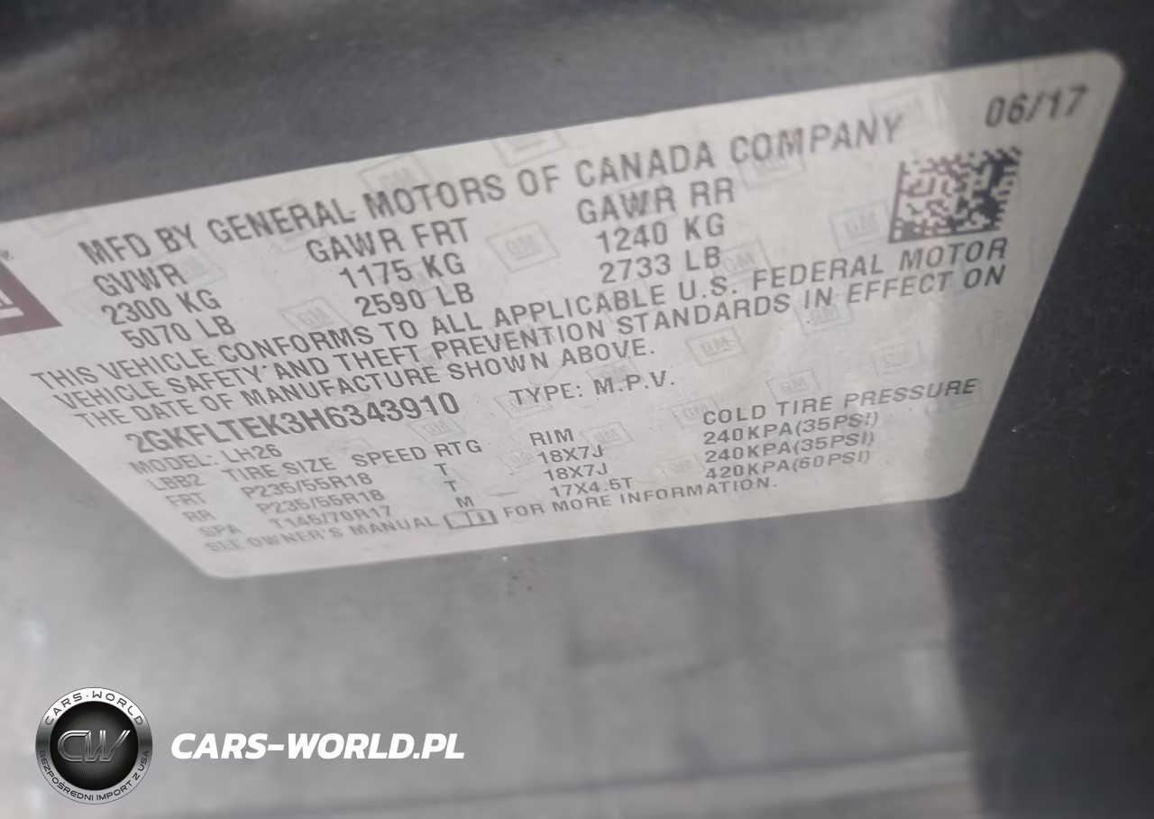 2017 GMC Terrain Sle-2 VIN:2GKFLTEK3H6343910 - 9