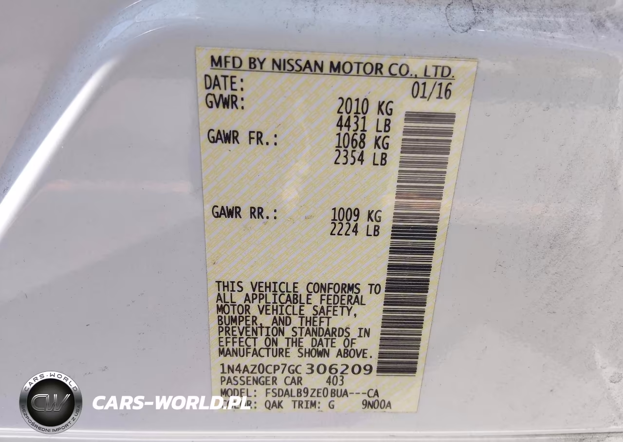 2016 Nissan Leaf S VIN:1N4AZ0CP7GC306209 - 9