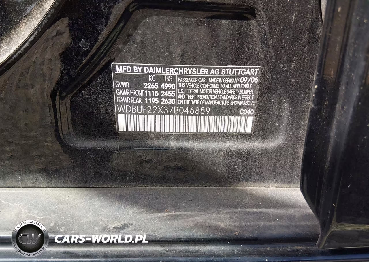 2007 Mercedes-Benz E 320 Bluetec VIN:WDBUF22X37B046859 - 9