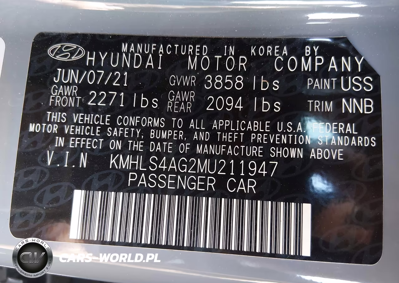 2021 Hyundai Elantra Sel VIN:KMHLS4AG2MU211947 - 9