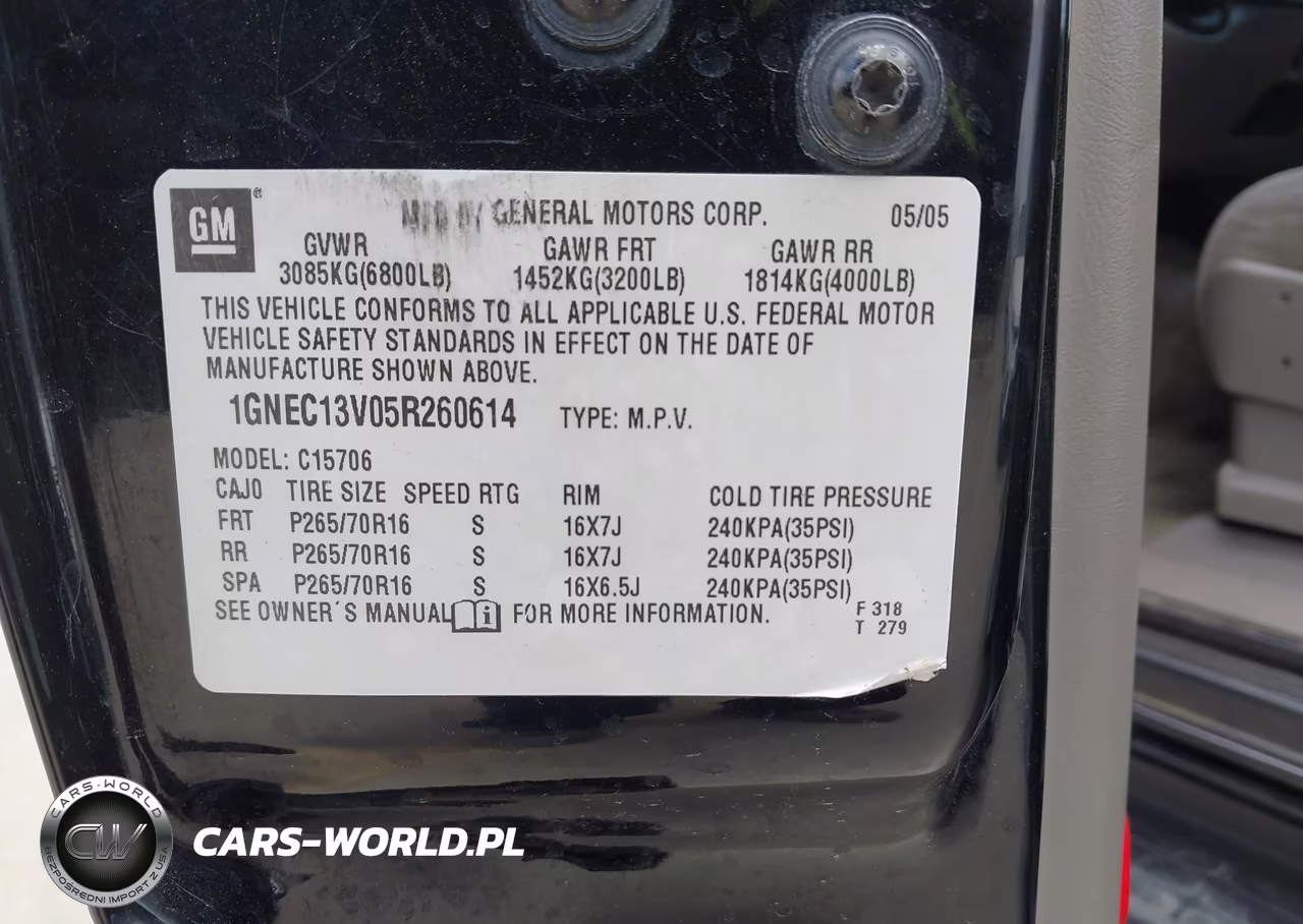 2005 Chevrolet Tahoe Ls VIN:1GNEC13V05R260614 - 9