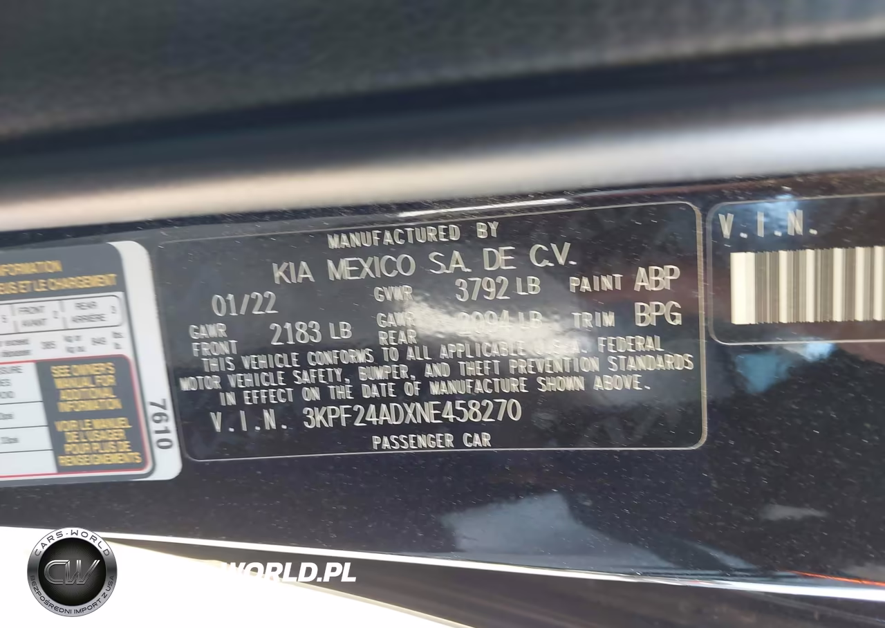 2022 Kia Forte Lxs VIN:3KPF24ADXNE458270 - 9