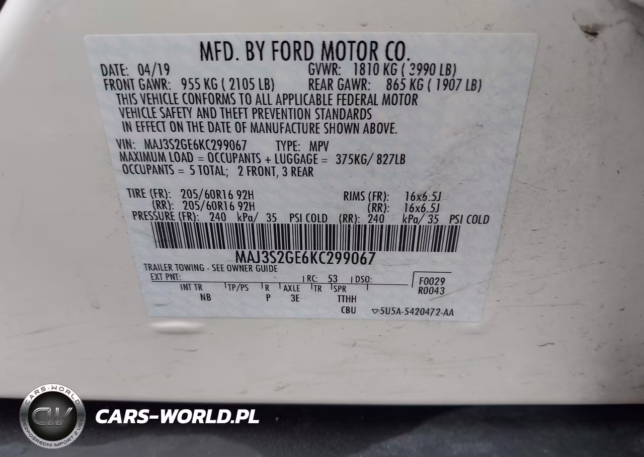 2019 Ford Ecosport Se VIN:MAJ3S2GE6KC299067 - 9