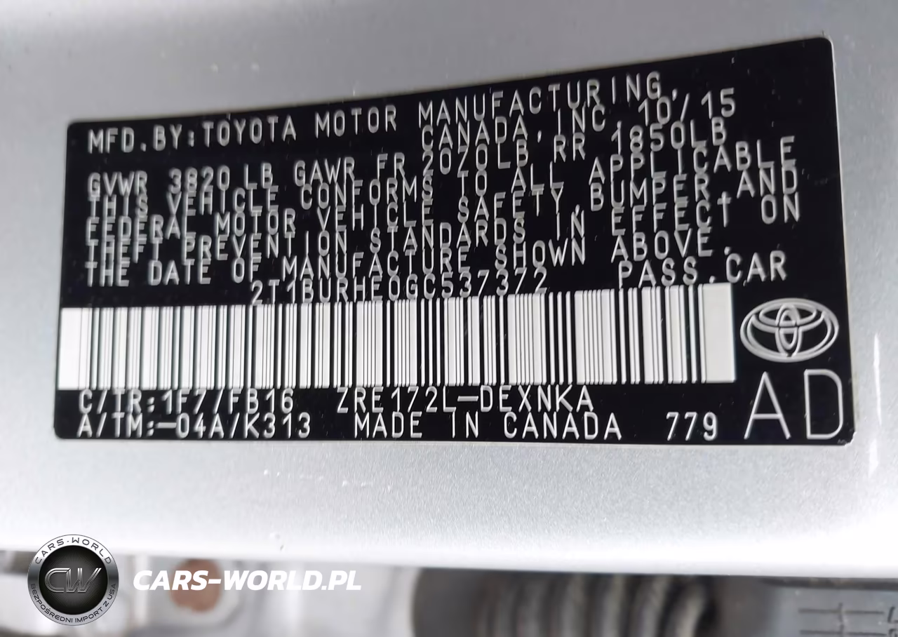 2016 Toyota Corolla Le VIN:2T1BURHE0GC537372 - 9