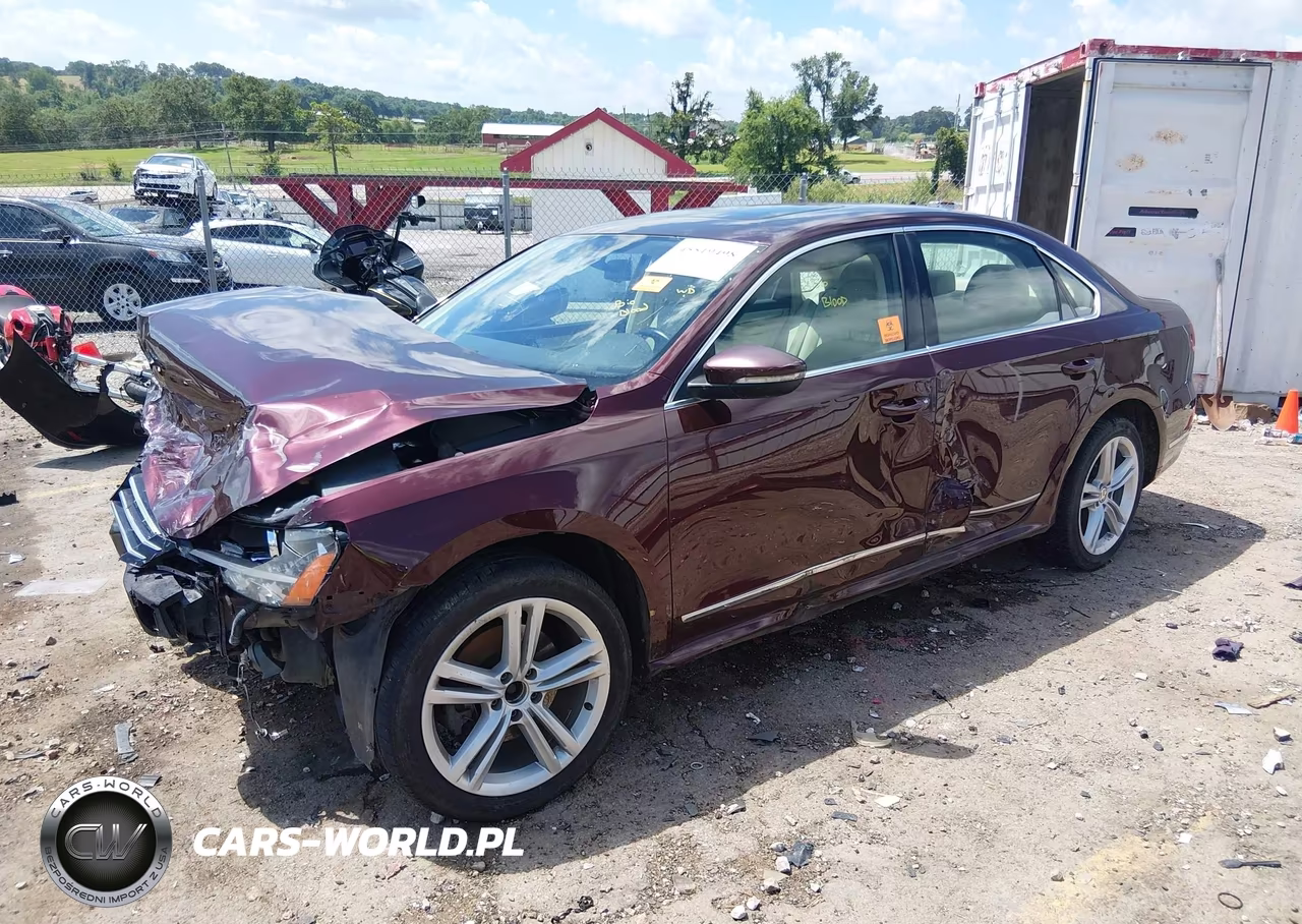 2012 Volkswagen Passat 2.0L Tdi Se VIN:1VWBN7A39CC067563 - 2