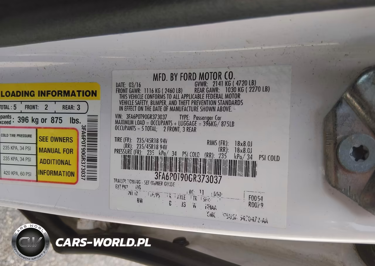 2016 Ford Fusion Se VIN:3FA6P0T90GR373037 - 9