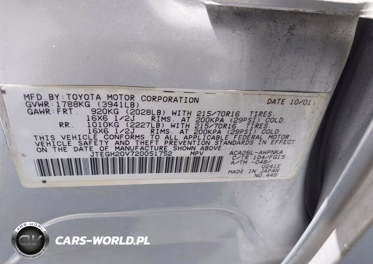 2002 Toyota Rav4 VIN:JTEGH20V720051752 - 9