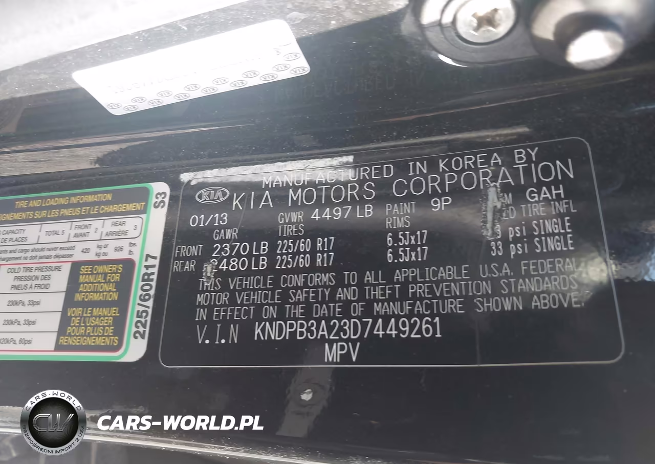 2013 Kia Sportage Lx VIN:KNDPB3A23D7449261 - 9