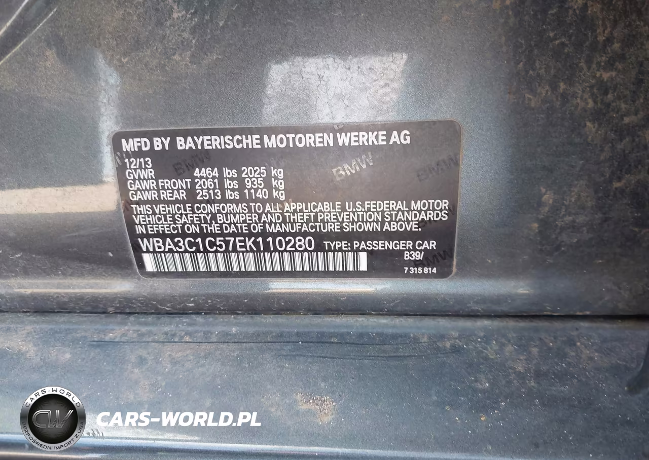 2014 BMW 328I VIN:WBA3C1C57EK110280 - 9