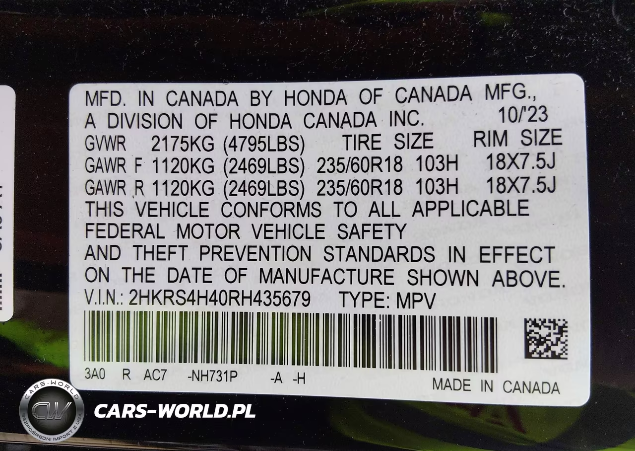 2024 Honda Cr-V Ex Awd VIN:2HKRS4H40RH435679 - 9