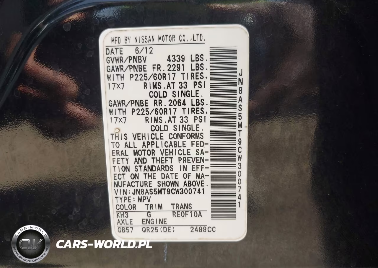 2012 Nissan Rogue Sv VIN:JN8AS5MT9CW300741 - 9