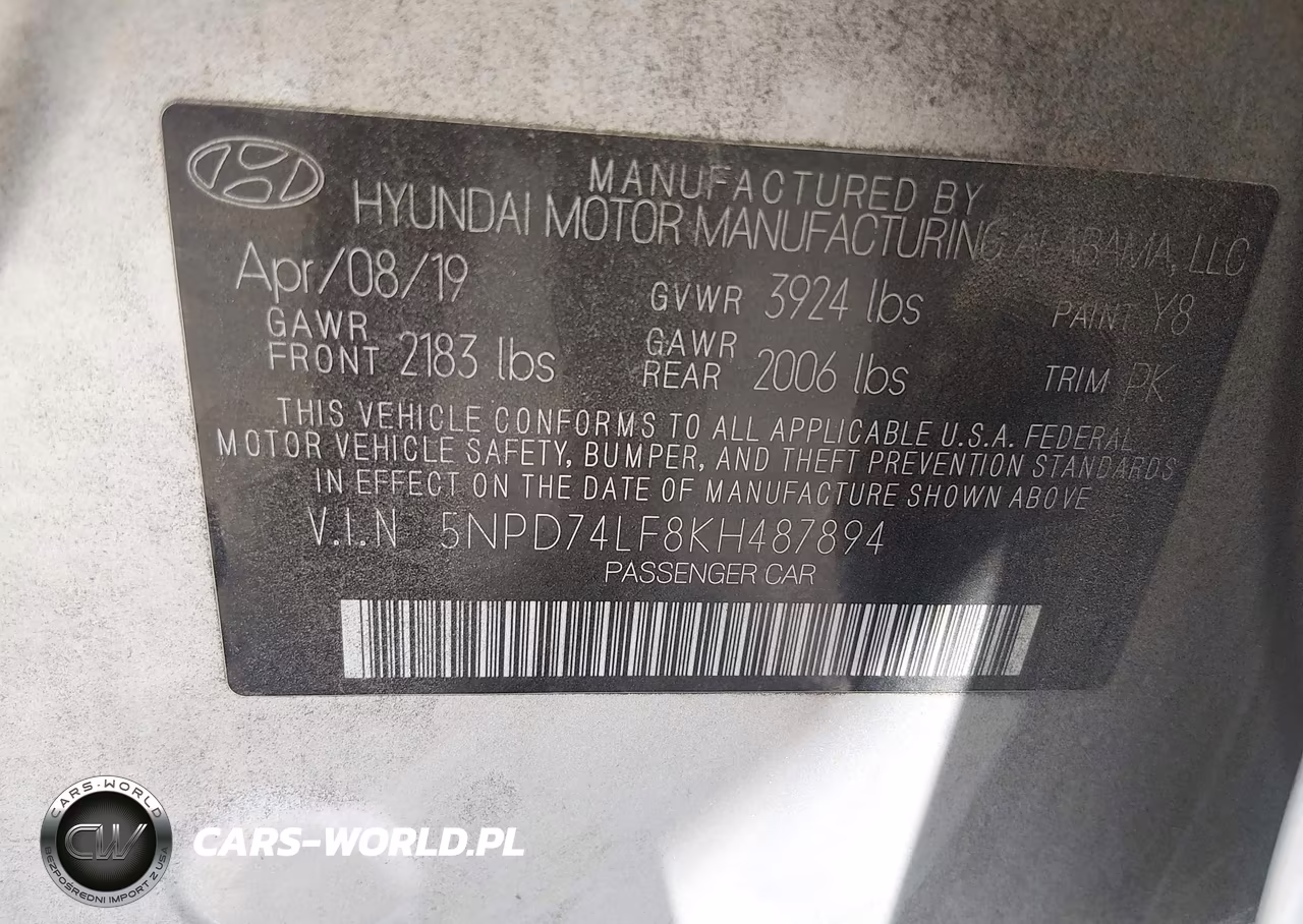 2019 Hyundai Elantra Se VIN:5NPD74LF8KH487894 - 9
