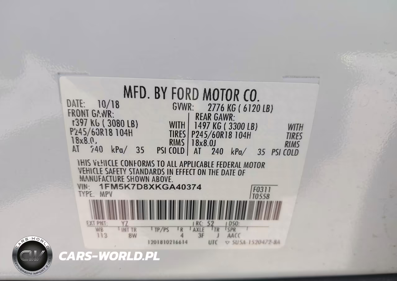 2019 Ford Explorer Xlt VIN:1FM5K7D8XKGA40374 - 9