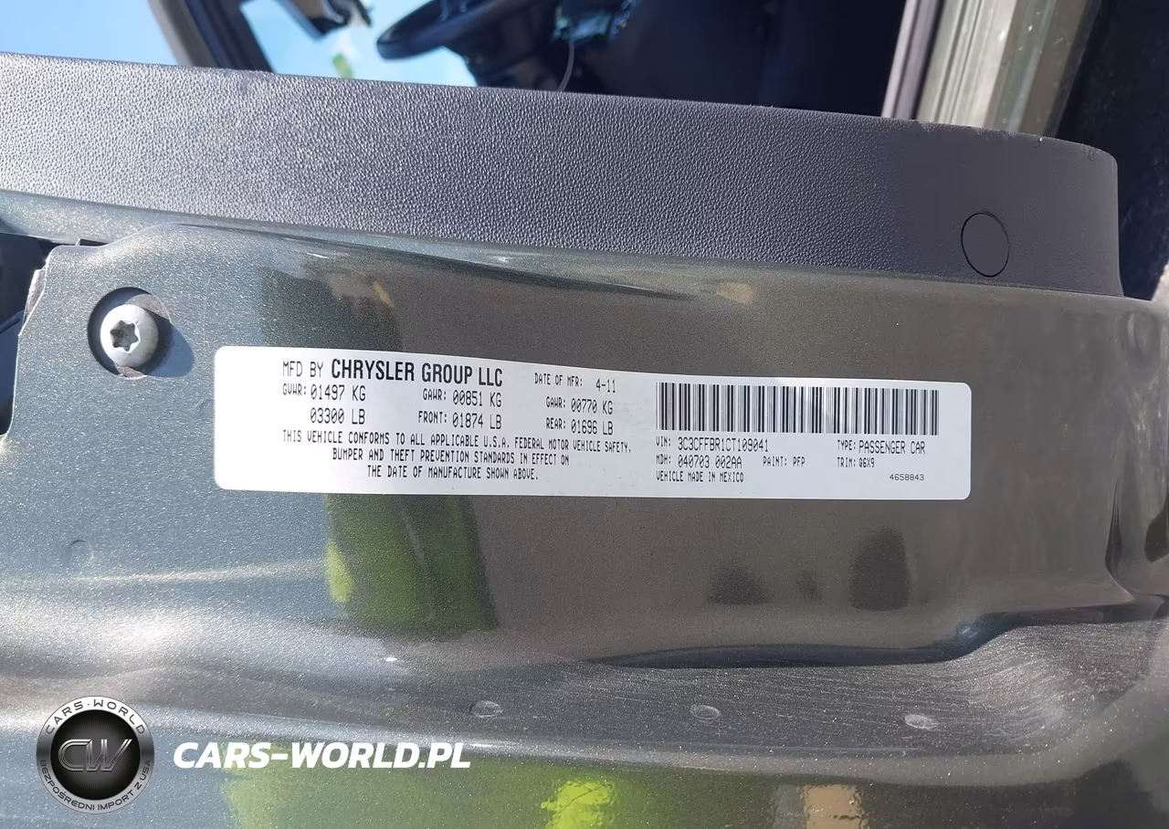 2012 Fiat 500 Sport VIN:3C3CFFBR1CT109041 - 9