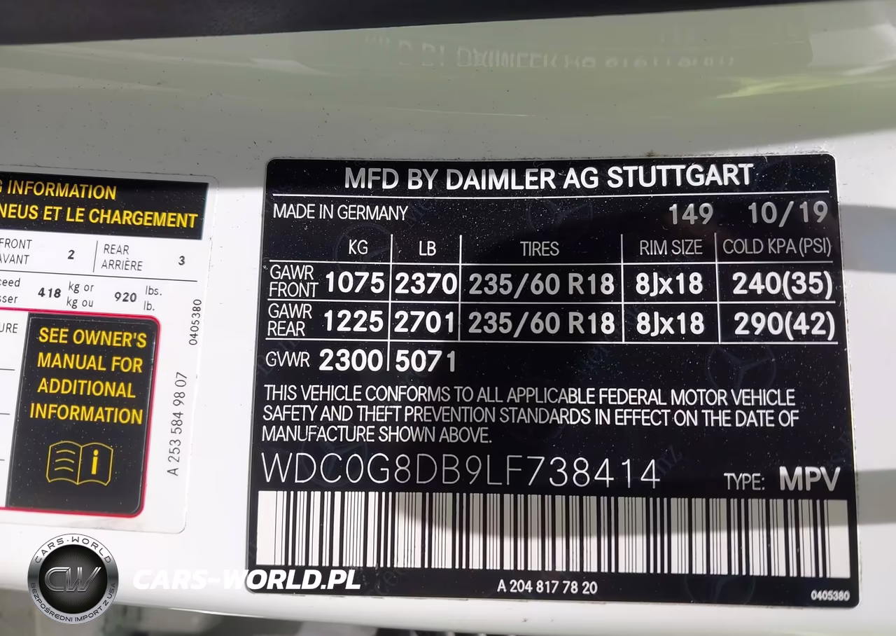 2020 Mercedes-Benz Glc 300 VIN:WDC0G8DB9LF738414 - 9