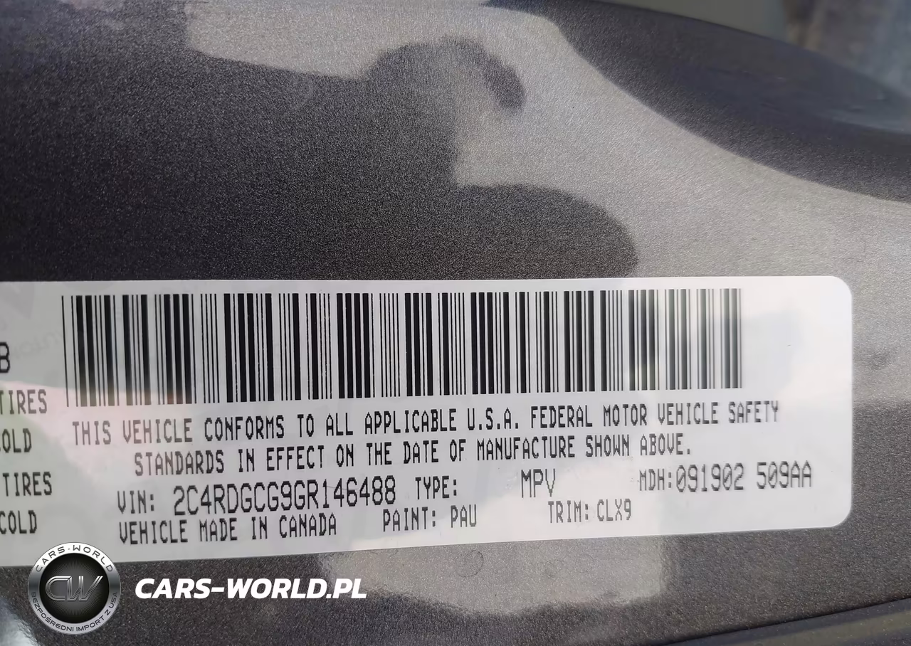 2016 Dodge Grand Caravan Sxt VIN:2C4RDGCG9GR146488 - 9