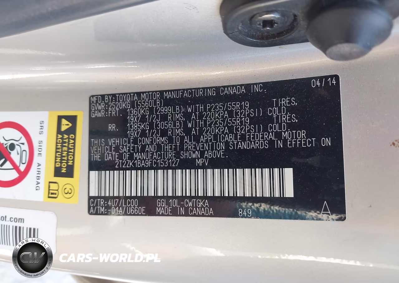 2015 Lexus Rx 350 VIN:2T2ZK1BA9FC153127 - 9