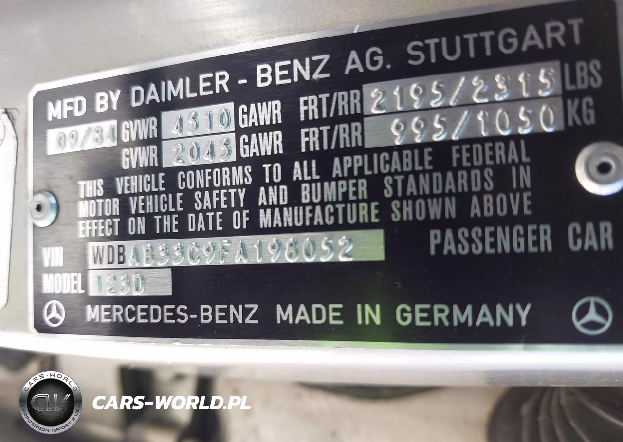1985 Mercedes-Benz 300 Dt VIN:WDBAB33C9FA198052 - 9