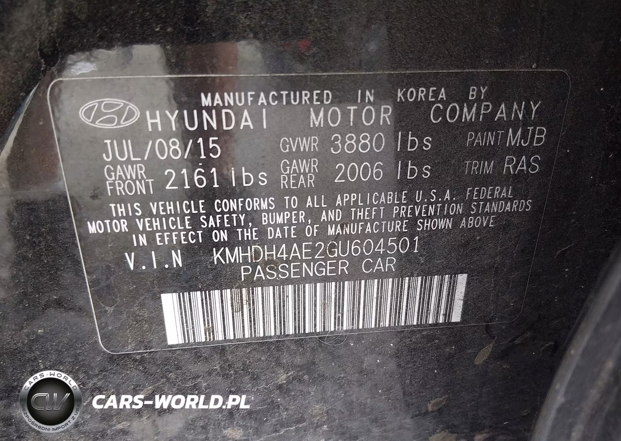 2016 Hyundai Elantra Se VIN:KMHDH4AE2GU604501 - 9