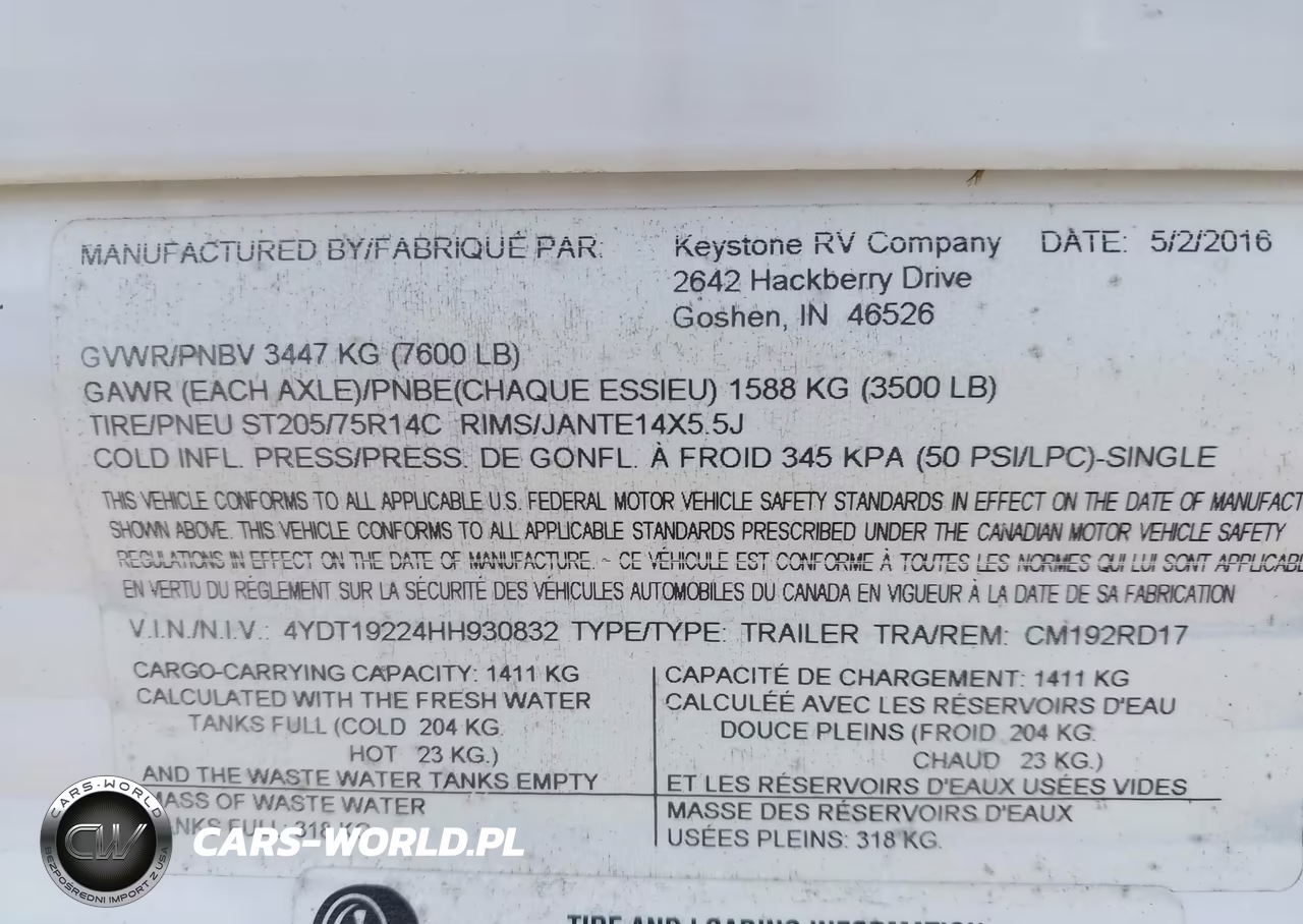2017 Keystone Coleman Lantern 17Rd VIN:4YDT19224HH930832 - 9