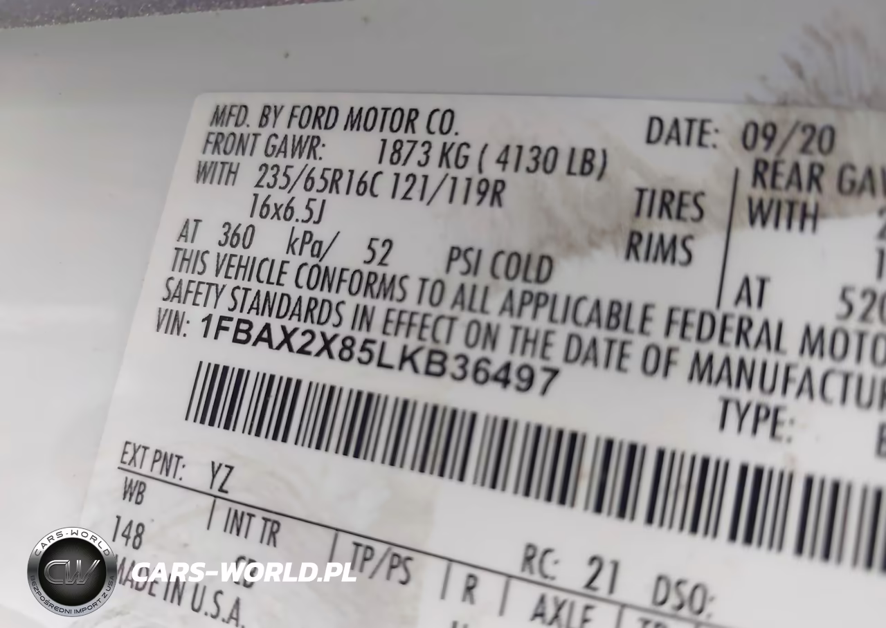2020 Ford Transit-350 Passenger Van Xl-Xlt VIN:1FBAX2X85LKB36497 - 9