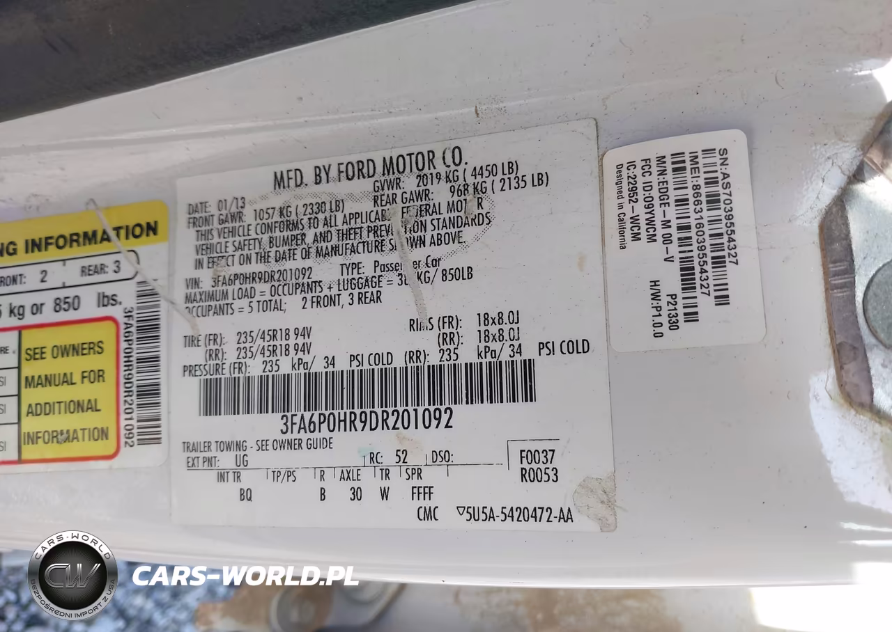 2013 Ford Fusion Se VIN:3FA6P0HR9DR201092 - 9