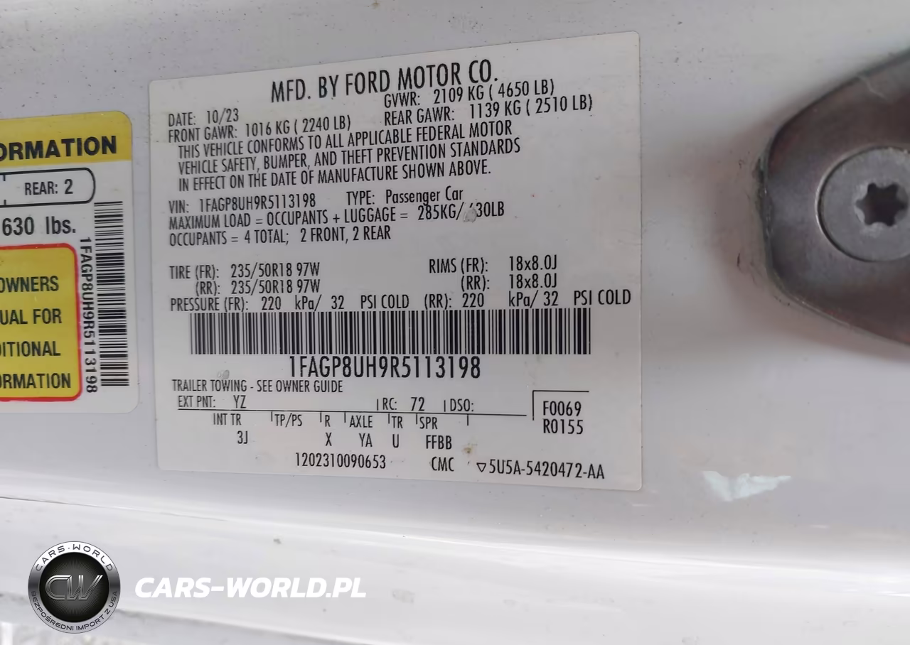 2024 Ford Mustang Ecoboost -Ecoboost Premium VIN:1FAGP8UH9R5113198 - 9