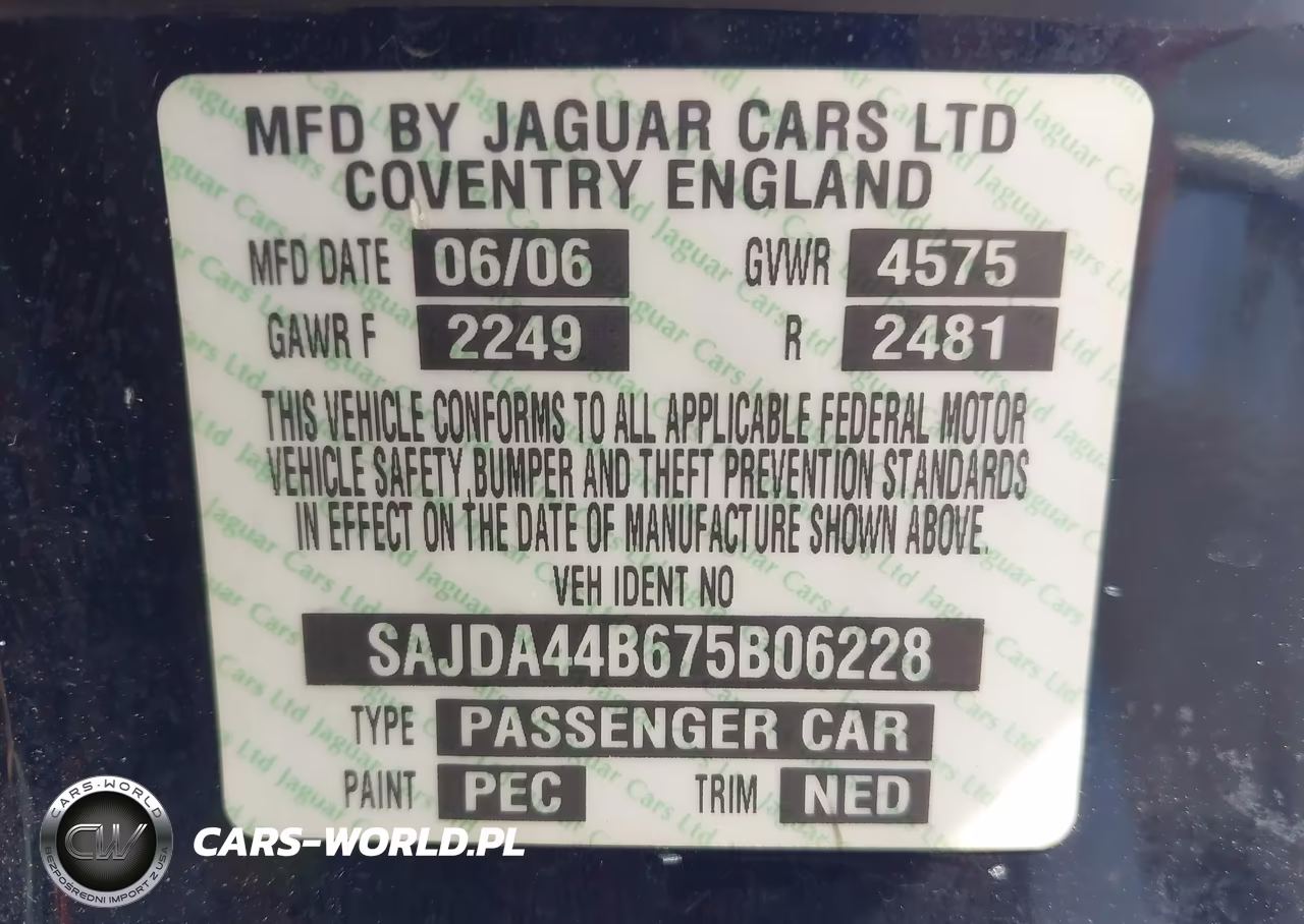 2007 Jaguar Xk VIN:SAJDA44B675B06228 - 9