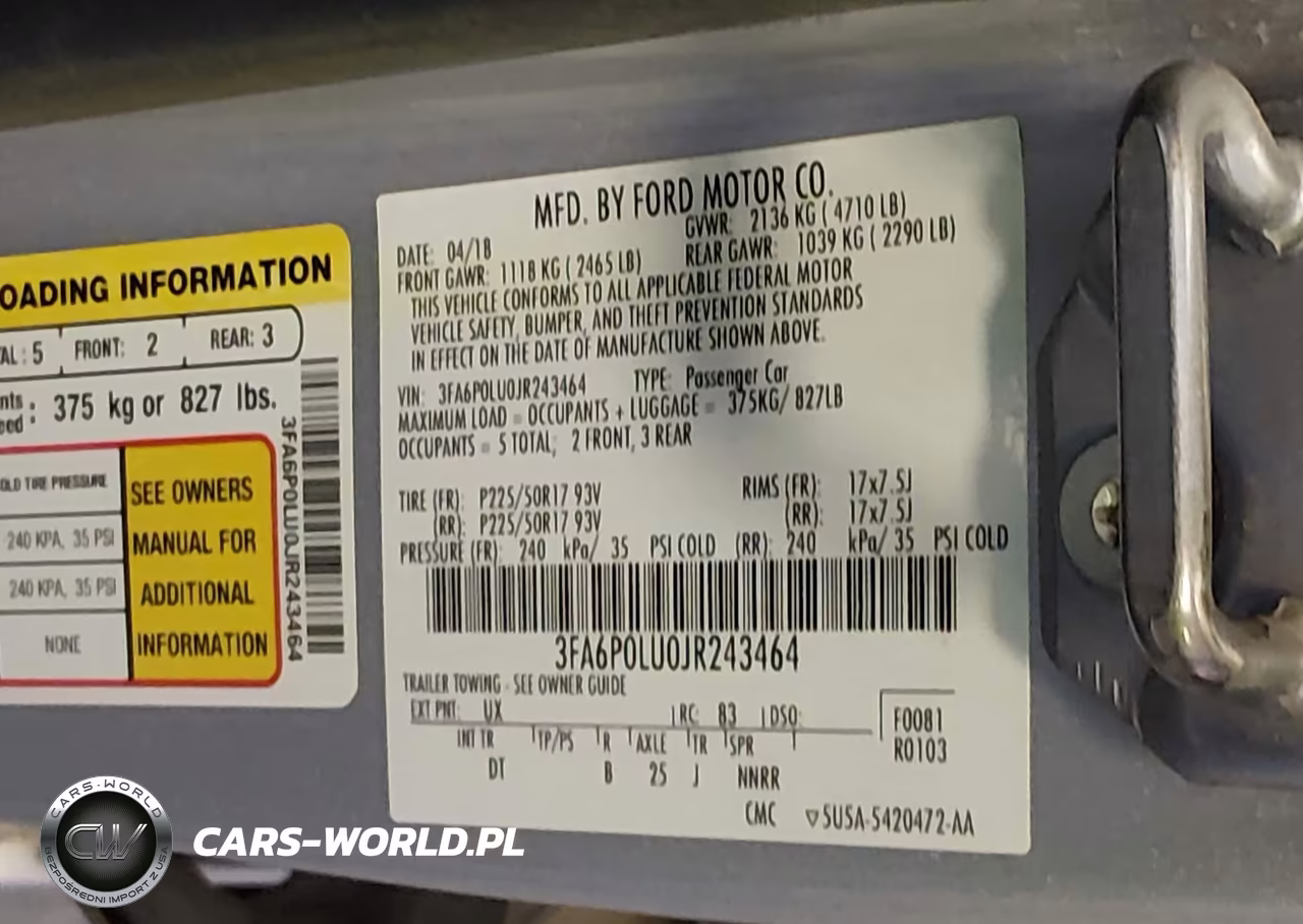 2018 Ford Fusion Hybrid Se VIN:3FA6P0LU0JR243464 - 9