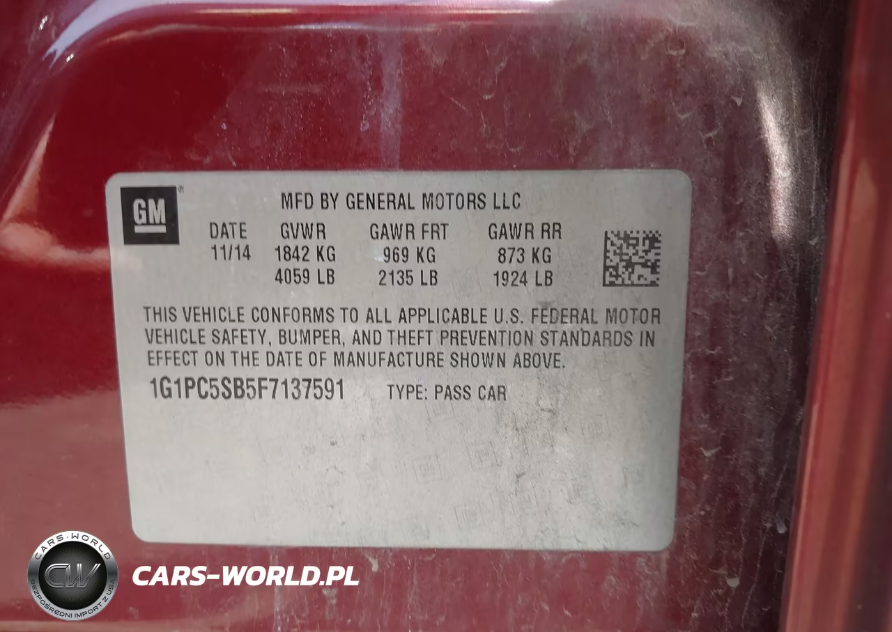 2015 Chevrolet Cruze 1Lt Auto VIN:1G1PC5SB5F7137591 - 9
