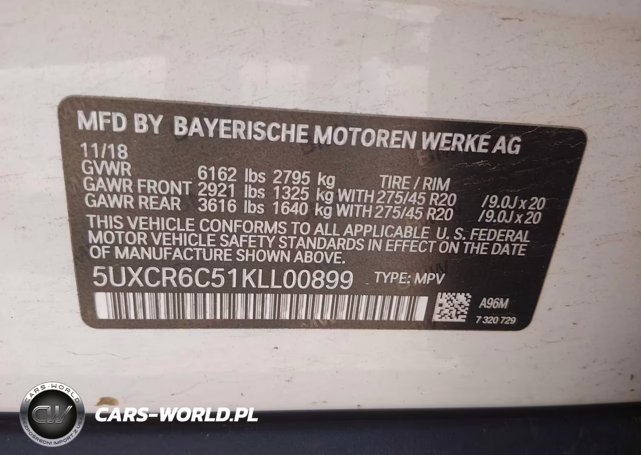 2019 BMW X5 xDrive40I VIN:5UXCR6C51KLL00899 - 9