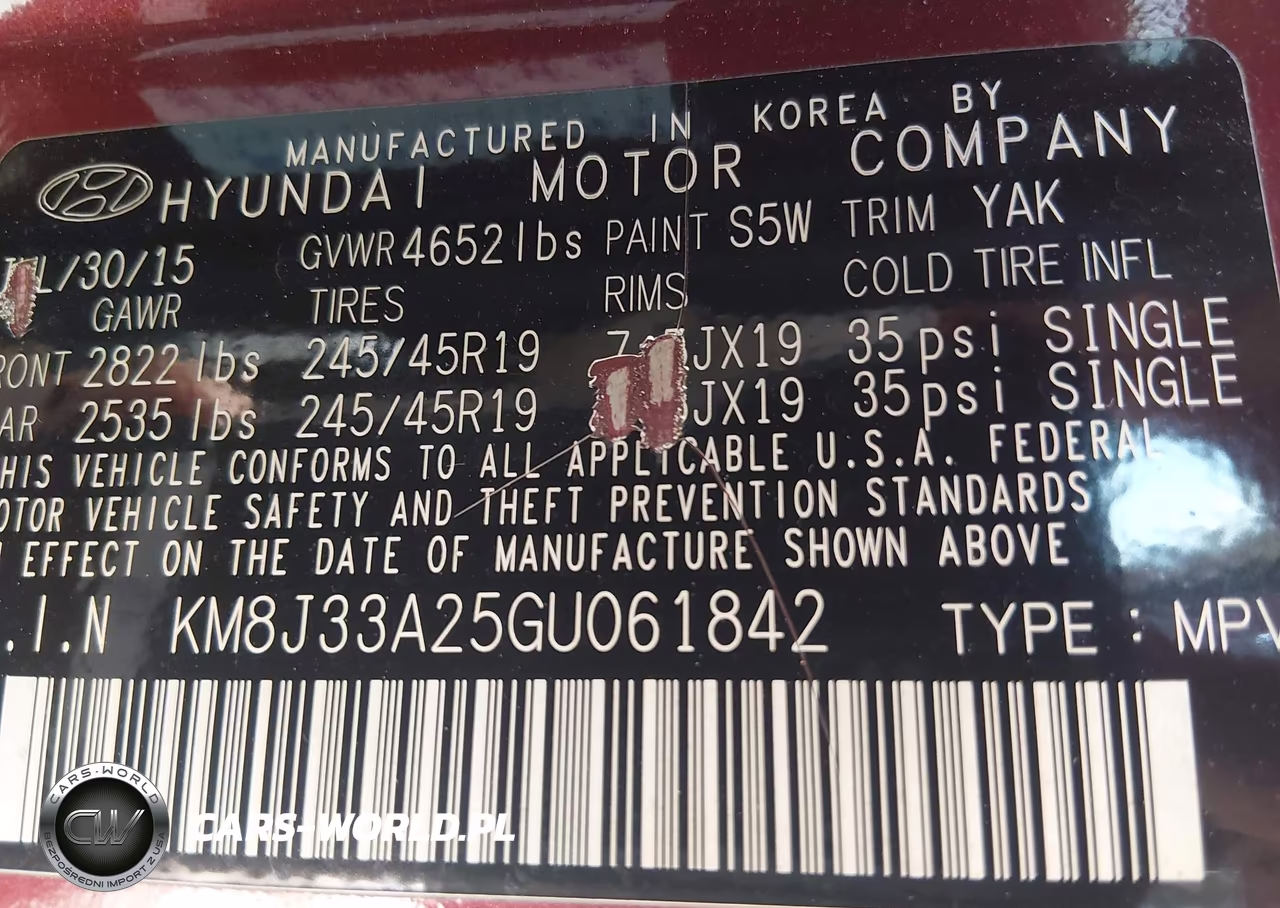 2016 Hyundai Tucson Limited VIN:KM8J33A25GU061842 - 9