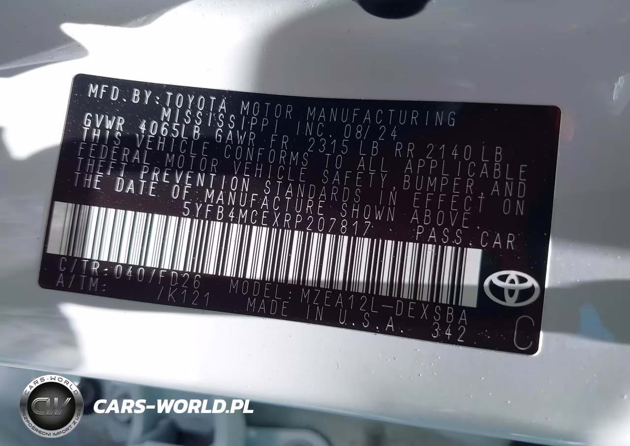 2024 Toyota Corolla Nightshade Edition VIN:5YFB4MCEXRP207817 - 9