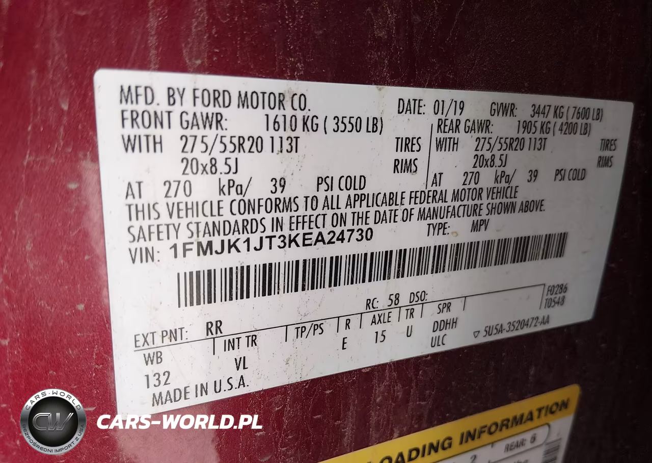 2019 Ford Expedition Max Xlt VIN:1FMJK1JT3KEA24730 - 9