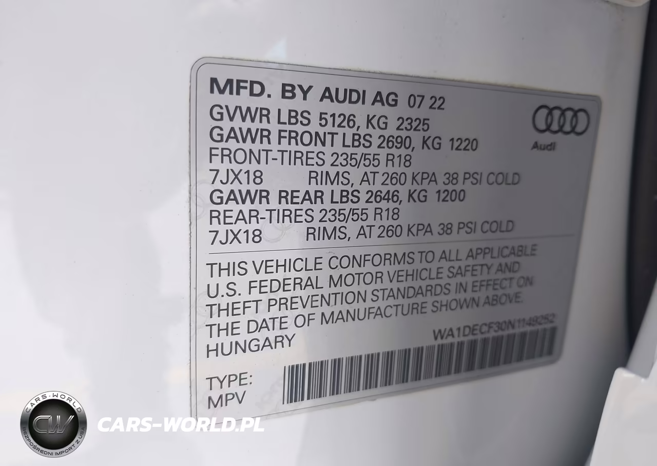 2022 Audi Q3 Premium 45 Tfsi S Line Quattro Tiptronic VIN:WA1DECF30N1149252 - 9