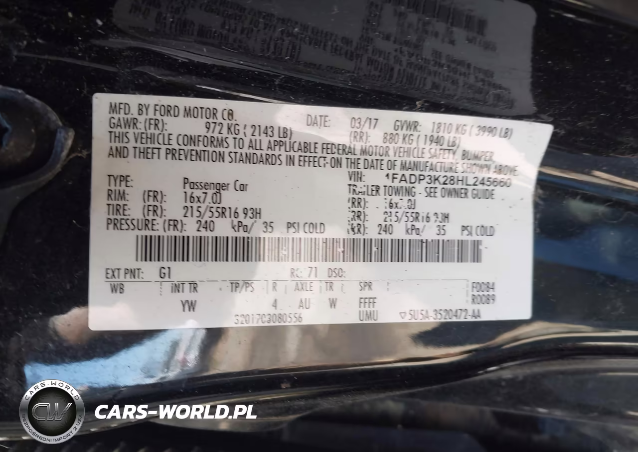 2017 Ford Focus Se VIN:1FADP3K28HL245660 - 9
