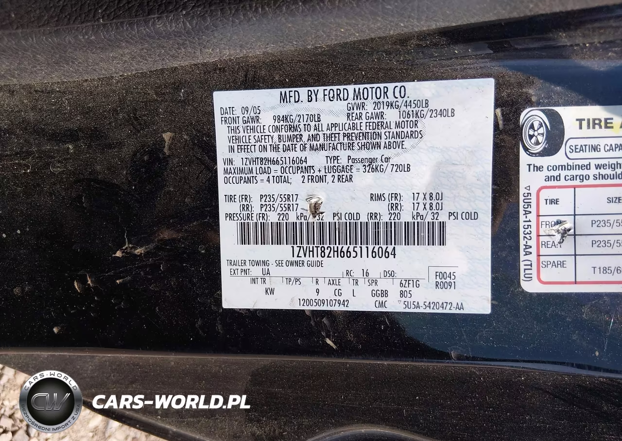 2006 Ford Mustang Gt VIN:1ZVHT82H665116064 - 9