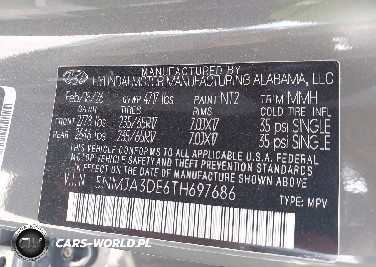 2026 Hyundai Tucson Se VIN:5NMJA3DE6TH697686 - 9