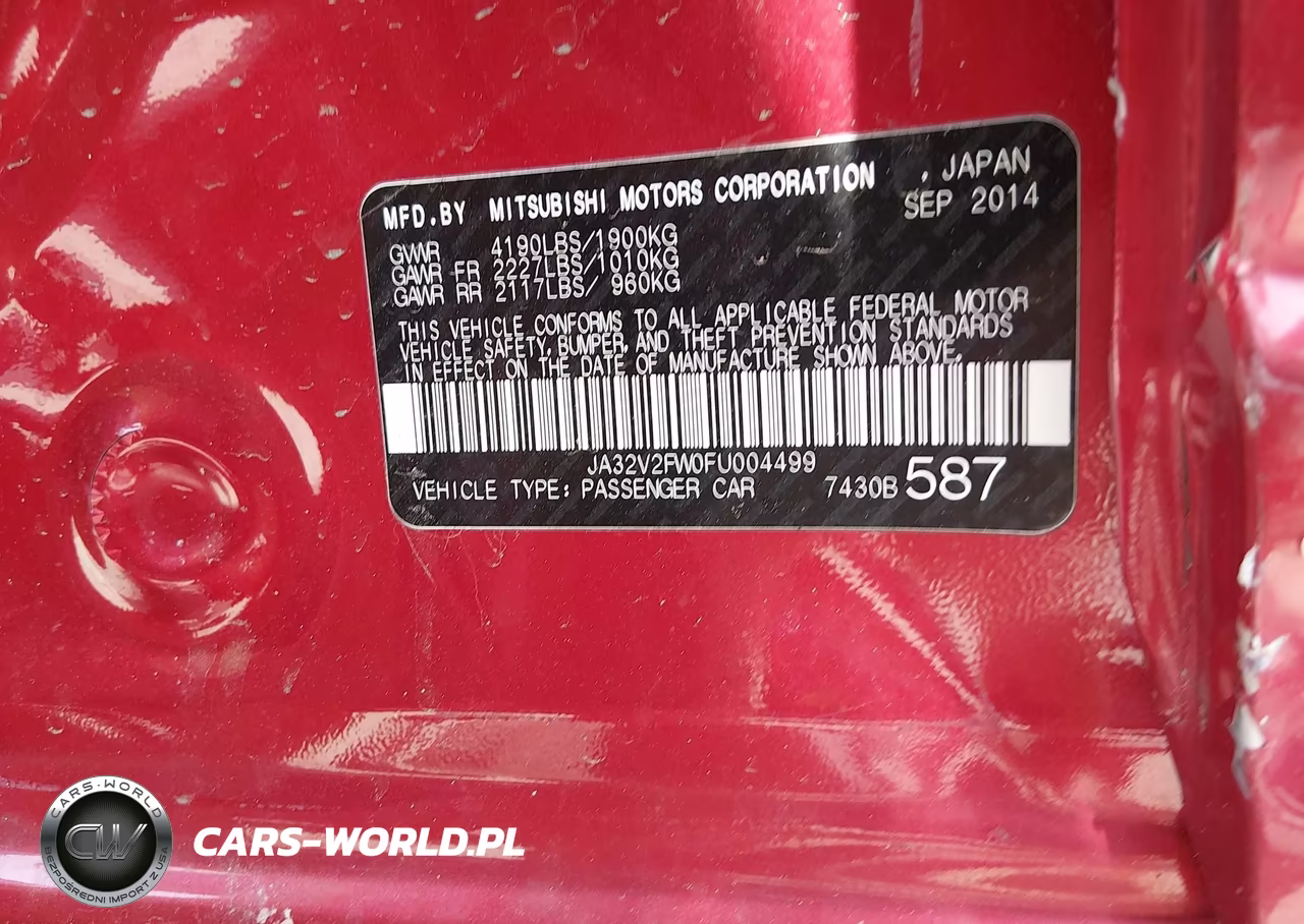 2015 Mitsubishi Lancer Se VIN:JA32V2FW0FU004499 - 9