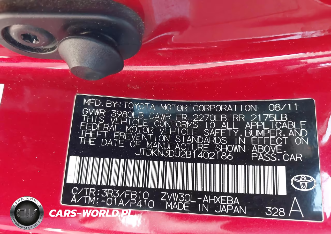 2011 Toyota Prius Two VIN:JTDKN3DU2B1402186 - 9