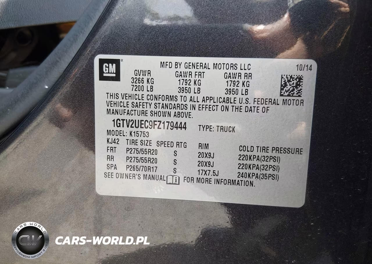 2015 GMC Sierra 1500 Sle VIN:1GTV2UEC9FZ179444 - 9
