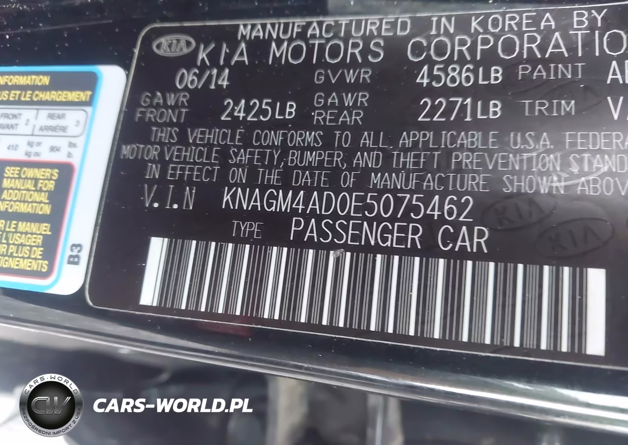 2014 Kia Optima Hybrid Lx VIN:KNAGM4AD0E5075462 - 9